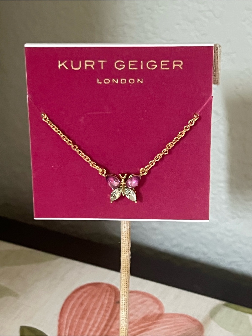 NWT Kurt Geiger Butterfly Pendant Necklace #TSNK